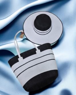 Elegant Sun Hat and Tote Bag Set