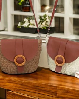 Handcrafted Woven Sling Bag with Stylish Buckle hero-min