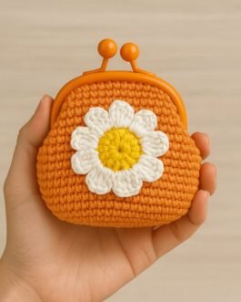 Handmade Crochet Daisy Coin Purses