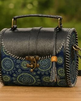 Indian Dholak Style bag Indigo-min