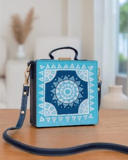 Indian Kutch mud-work crossbody bag- Mandala design