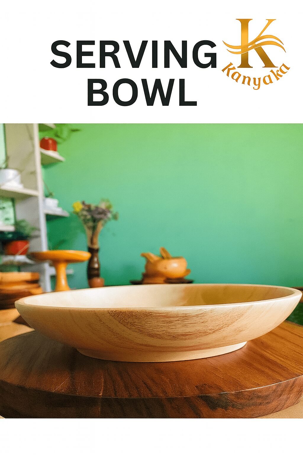 Wooden Large Serving Bowl - Image 6