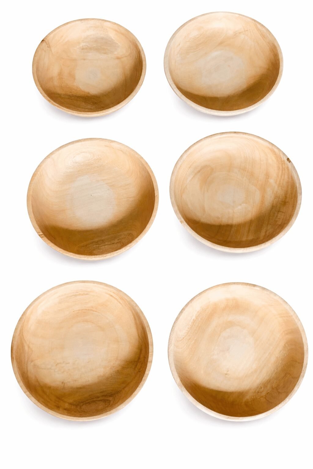 Kanyaka White Teak Wood Soup/Salad Bowl