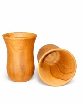 Kanyaka Teak Wood Kasumbal Water Glass- Set of 2
