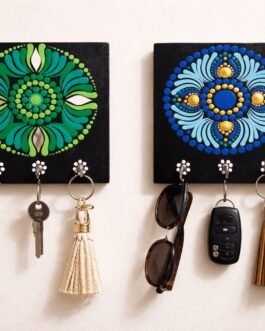 Hand-made Mandala Art Key Holder