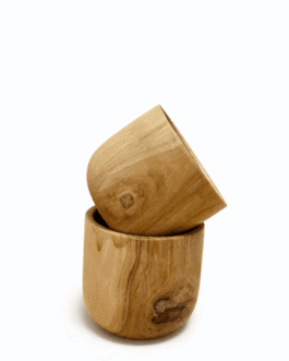 Kanyaka Teak Wood Teacup Set of 2