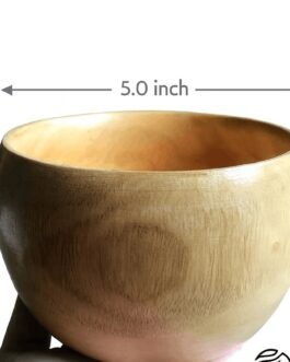 Kanyaka white Teak Wood oval Snack Bowl