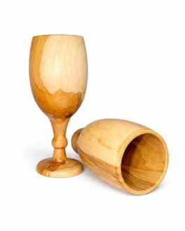Kanyaka Handcrafted Teak Wood water Goblet- Set of 2