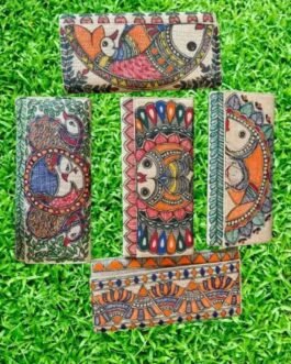 Indian Madhubani-Painting Jute clutch