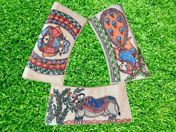 Indian Madhubani-Painting Hand clutch
