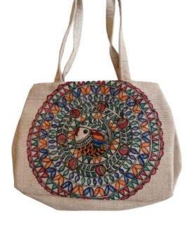 Indian Madhubani-Painting Jute Tote Bag