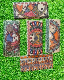 Indian Madhubani-Painting Jute clutch