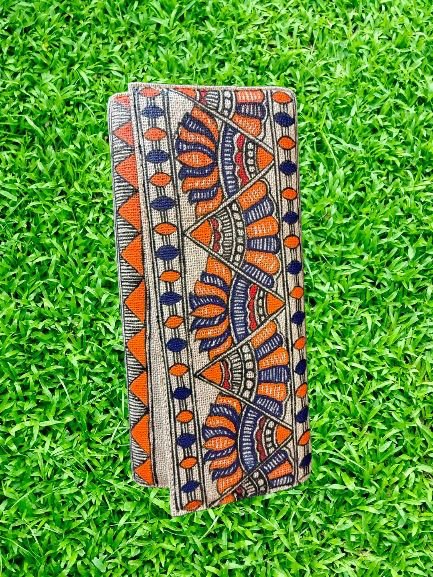 Indian Madhubani-Painting Jute clutch - Image 6