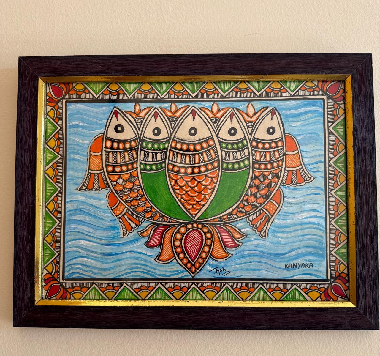 Mithila folk-Art Wall Hanging on Art Paper (A4)