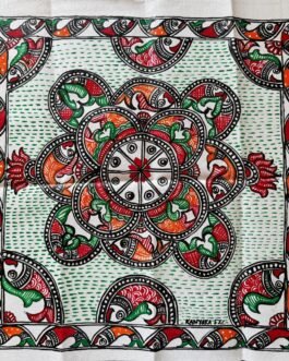 Mithila folk-Art Wall Hanging on Canvas (12*16 inches)