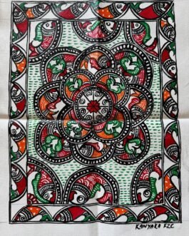 Mithila folk-Art Wall Hanging on Canvas (16*20 inches)